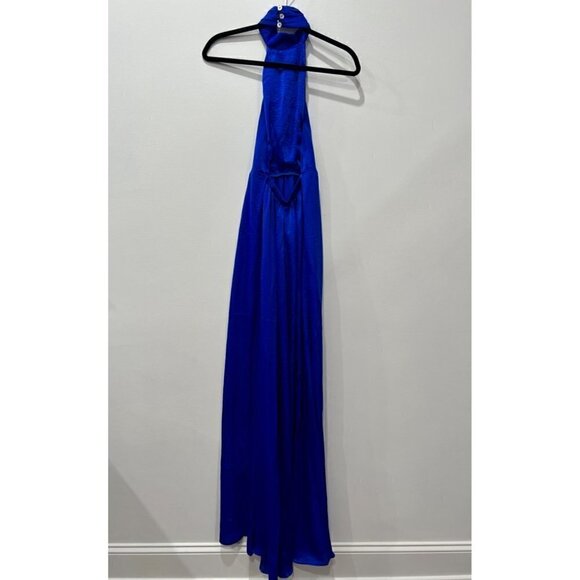 NEW Show Me Your MuMu Collette Halter Maxi Dress in Royal Blue Size-XS MSRP $198 - Picture 10 of 10